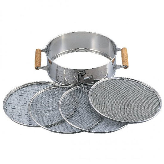 18-8ステンレス取手付篩 1370 / 18-8stainless steel sieve set