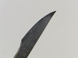 N659舎利作りナイフ反り刃切出(右)